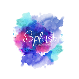 颜料 splash 抽象 叠加 花式英文字体 水彩 渐变