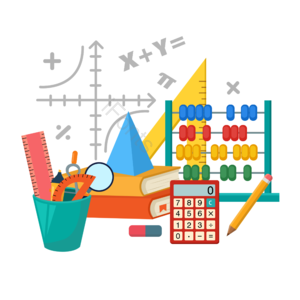 圆规 尺子 算数 数学 量角器 便利贴 笔筒 算盘