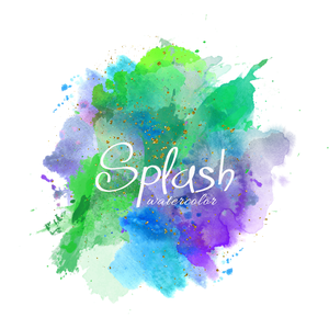 花式英文字体 抽象 叠加 splash 颜料 洒金 晕染 水彩