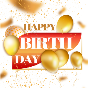 金色 渐变 气球 生日 派对 装饰 生日快乐 唯美