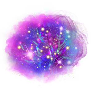 发光效率 星空星河星球 蓝紫色 闪烁 发光的 星系 水彩 烟雾烟气