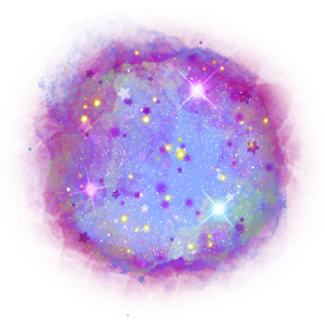 发光效率 星空星河星球 宇宙 水彩 星系 闪烁 蓝紫色 浪漫