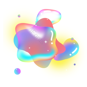 气泡 彩色 孟菲斯 星星