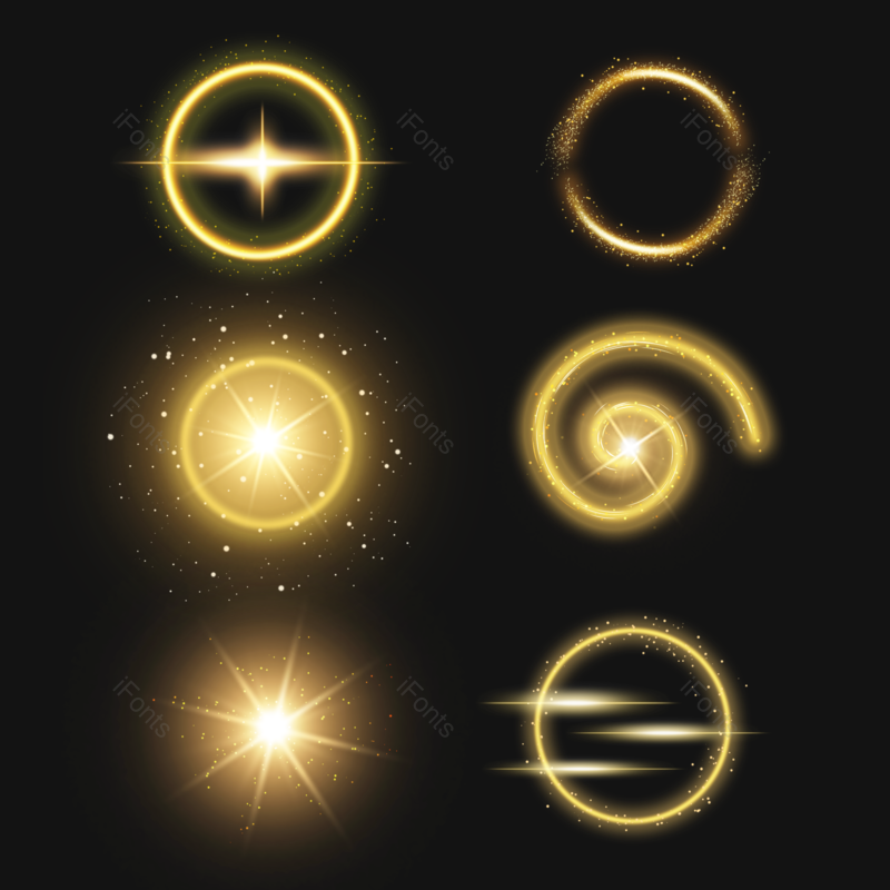 光斑图片,光环元素,粒子PNG,灯光效果免抠素材