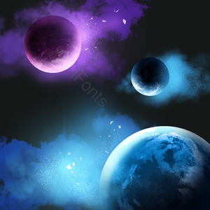 光点灯光光效 手绘竽 的梦 星球 多彩光效 太阳系 星空星河星球 星星
