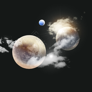 星球 科幻小说 大气 星河 太阳系 粒子 多彩光效 银河系