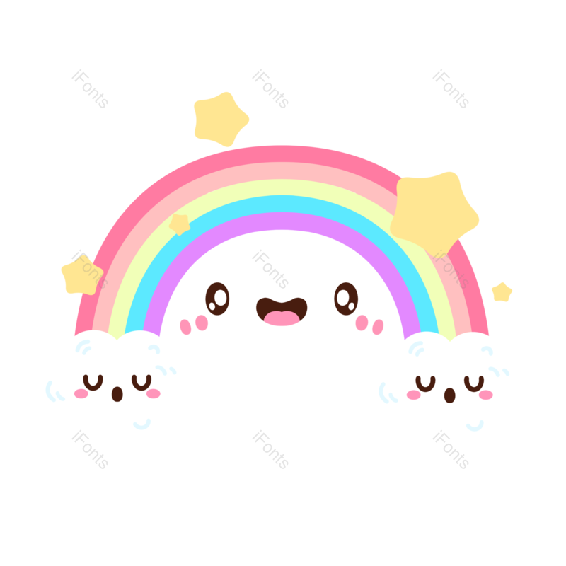 天空图片,动画片元素,彩虹PNG,彩虹圈免抠素材