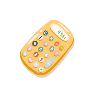 办公用品 卡通文具 学习用具 学生用品 矢量文具 计算器 计算机 学习