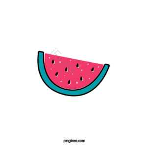 水果 水果贴纸 西瓜 切开的西瓜 卡通 动画 夏季水果 手绘西瓜