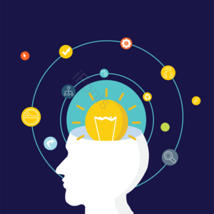 取色 概念 手绘竽 逻辑 将科学 数学 创意 大脑头脑