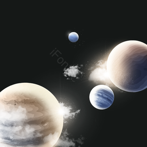 美美哒 光点灯光光效 星球 世界 文框 几何 动画片 和风装饰