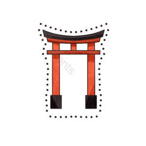 卡通门口 地标建筑 日本建筑 日本文化 日本门楼 红色门楼 建筑物
