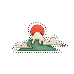 富士山 和式 太阳 旅游 日式 日本 景色 樱花