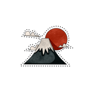 富士山 和式 太阳 早樱 景色 樱花 流云 祥云