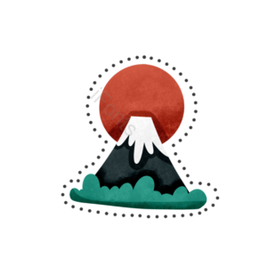 富士山 和式 太阳 旅游 日式 日本 景色 流云