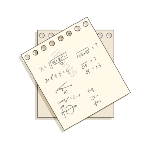 便利贴 便条 物理公式 抛物线 三角 公式 数学 数轴