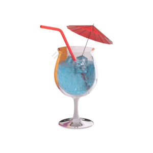 啤酒杯 玻璃杯 蓝色啤酒 夏天 大麦 手绘 苏打 酒瓶