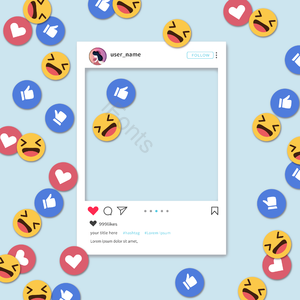 instagram 分享 边框 社交 照片边框 红色 收藏 评论