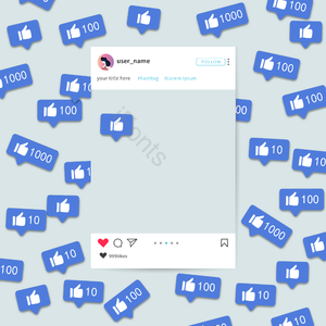 社交 边框 instagram 照片 点赞 爱心 评论 表情
