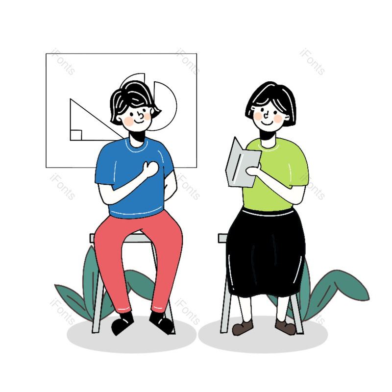 线条图片,卡通元素,家庭PNG,植物免抠素材