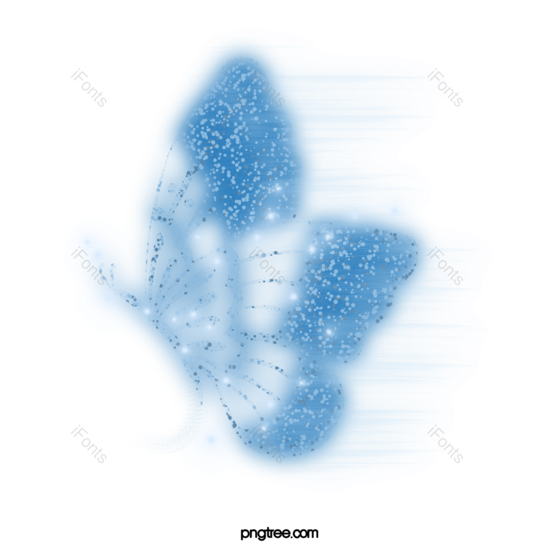 蓝色图片,蝴蝶元素,蓝色蝴蝶PNG,春季免抠素材