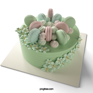 花礼 甜点甜品 蛋糕 生日蛋糕 通心粉 绿色 粉色 3d