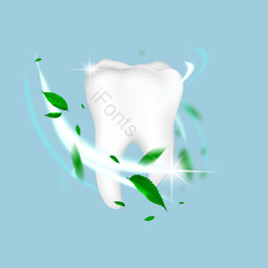 牙齿健康 牙齿护理 dental 叶子 绿叶 清新 牙齿 护理