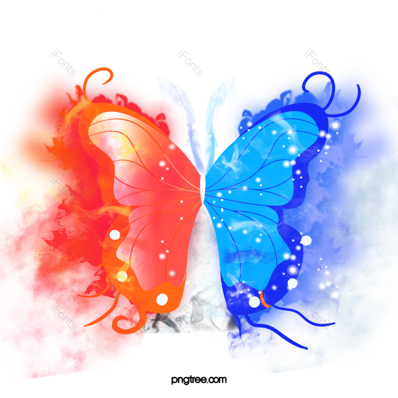蝴蝶图片,动画片元素,阴影PNG,艺术免抠素材