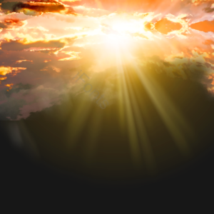 金色 傍晚 云层 落日 太阳光 黄昏 透光 火烧云