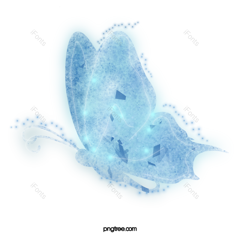 蓝色图片,蝴蝶元素,动画片PNG,蓝色蝴蝶免抠素材