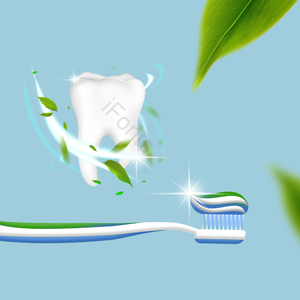 绿叶 牙齿 健康 护理 牙科 牙齿健康 牙齿护理 dental