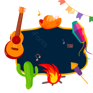 横额 festa junina 巴西 草帽帽子 动画片 手绘竽 狂欢