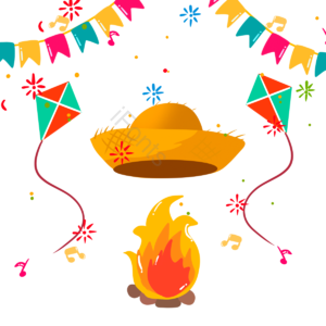 草帽帽子 festa junina 巴西 动画片 手绘竽 狂欢 横额