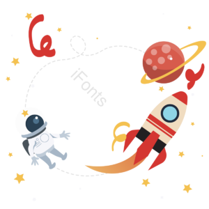 宇航员 男孩 太空 装饰 生日 快乐 星球 飞行器