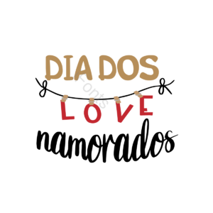 夹子 dia dos namorados 爱心 红色 字体 线条