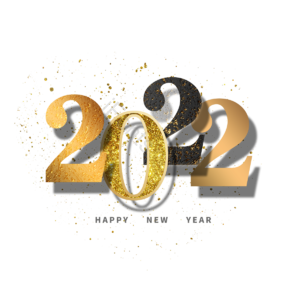 2022 金色 新年快乐 洒金 年份 镂空 立体感 渐变