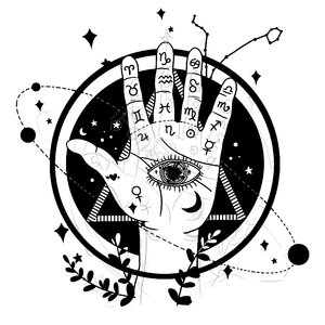 月亮 星座 星空 手相 太阳 眼睛 符号 植物