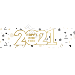 新年快乐 渐变 金色 点缀 年份 星星 小图案 可爱风