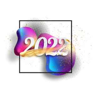 炫彩 流体 渐变 矩形边框 洒金 2022 金粉 点