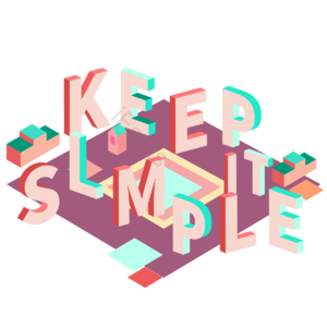 矩形 keep it simple 等距 短语 25d 卡通