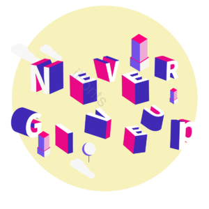 红色 never give up 25d 等距 短语 卡通
