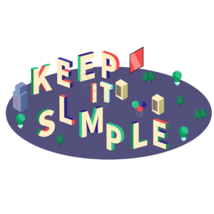 红色 keep it simple 25d 等距 短语 卡通