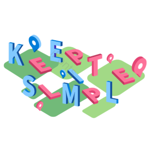 定位 keep it simple 等距 短语 25d 卡通
