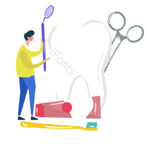 镊子 卡通 器械 粉色 白色 医生 治疗 dental