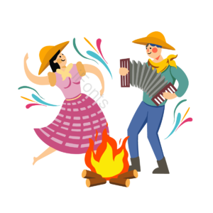 草帽帽子 巴西 festa junina 舞 跳舞 动画片 手绘竽