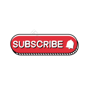 动画片 手绘竽 youtube 订阅按钮 红色 社交 频道 传媒