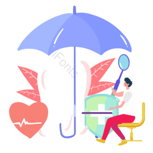 伞 dental 牙齿 健康 手绘 卡通 器械 粉色