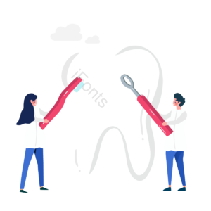 镊子 卡通 器械 粉色 白色 医生 治疗 dental
