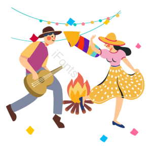 跳舞 动画片 手绘竽 粉色 狂欢 红色 巴西 festa