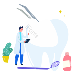 药瓶 dental 牙齿 健康 手绘 卡通 器械 粉色